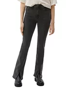 Spodnie damskie - s.Oliver Damskie spodnie dżinsowe, czarne, W44 / L34, czarny, 44W / 34L - miniaturka - grafika 1