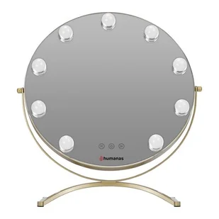 Humanas Lusterko kosmetyczne HUMANAS HS-HM03 Złoty - Lusterka do makijażu - miniaturka - grafika 1