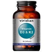 Witaminy i minerały - Viridian Witamina D3 i K2 Suplement diety 90 kaps. - miniaturka - grafika 1