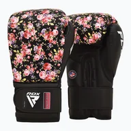 Rękawice bokserskie - Rękawice bokserskie RDX FL-5 czarno-różowe BGR-FL5B  12 oz - miniaturka - grafika 1