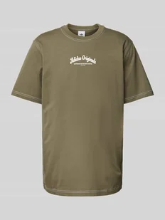 T-shirt z nadrukiem z logo - Koszulki męskie - miniaturka - grafika 1