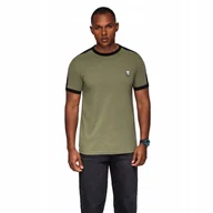 Koszulki męskie - T-shirt męski z kontrastowymi lampasami - oliwkowy V4 OM-TSCT-0115 r. XXL - miniaturka - grafika 1