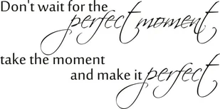 Napis na ścianę naklejka cytat Perfect moment 121, 200x100 cm - Naklejki na ścianę Napis na ścianę naklejka cytat Perfect moment 121, 200x100 cm - Naklejki na ścianę - miniaturka - grafika 1