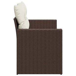 Sofa ogrodowa z poduszkami, 2-osobowa, brązowa, polirattan Lumarko! - Sofy ogrodowe - miniaturka - grafika 6
