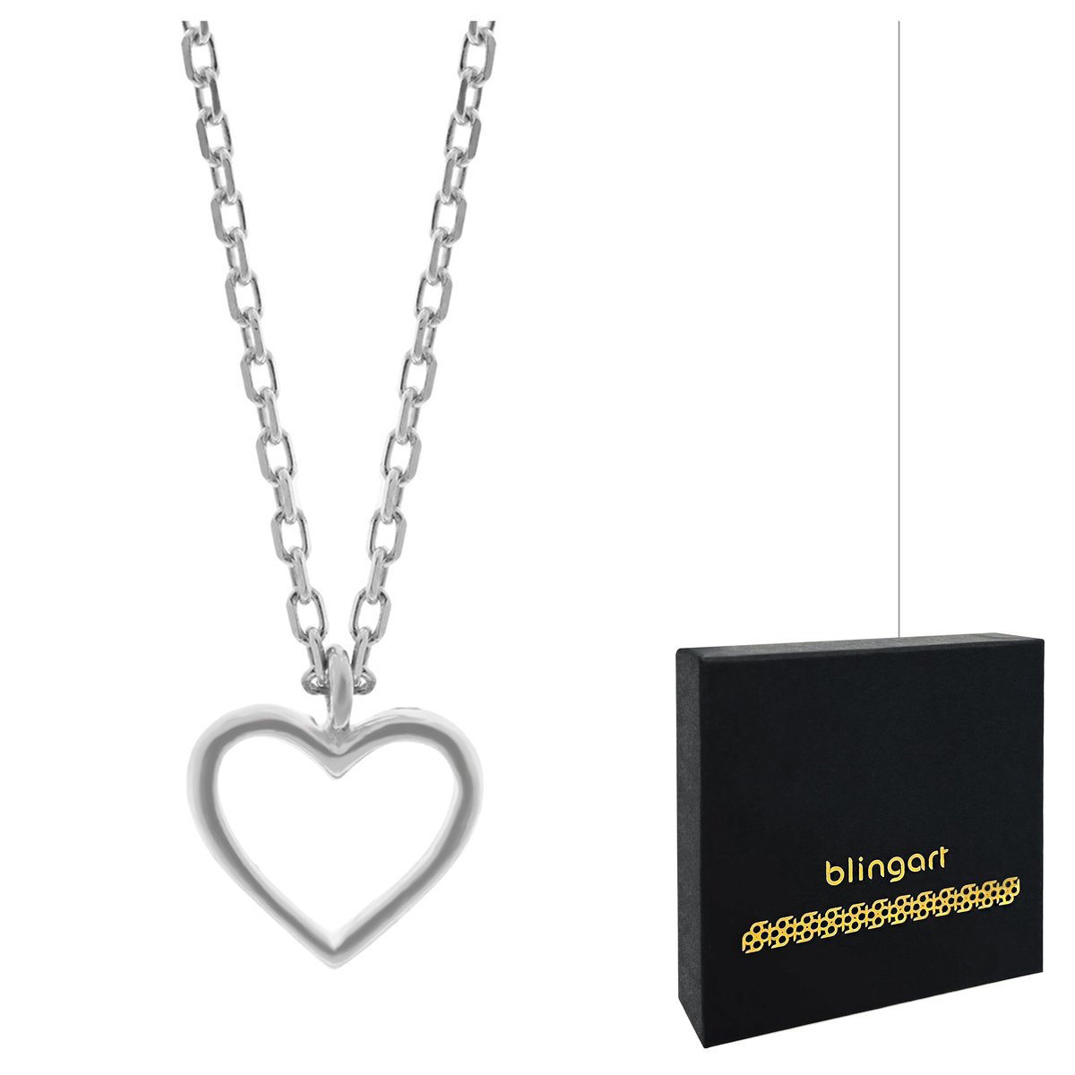 Naszyjnik srebrny damski SERCE srebro