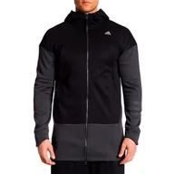 Bluzy męskie - Adidas bluza męska młodzieżowa koszykarska czarna AX8407 L - miniaturka - grafika 1