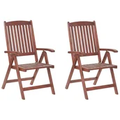 Fotele i krzesła ogrodowe - Beliani Zestaw 2 krzeseł ogrodowych drewnianych TOSCANA - miniaturka - grafika 1