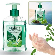 Mydła - Malizia, mydło w płynie, z pompką - Zielona herbata i mięta, 300 ml - miniaturka - grafika 1