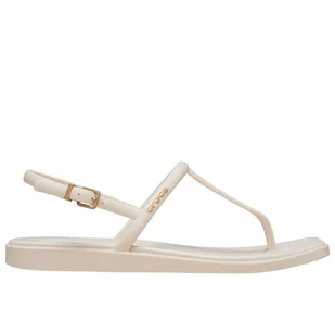 Sandały Crocs Miami Thong Flip 209793-0WW - beżowe - Sandały damskie - miniaturka - grafika 1
