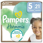Pieluchy - Pampers Harmonie Baby Pieluszki, rozmiar 5, 21 sztuk, 11kg-16kg - miniaturka - grafika 1