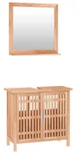 Inne meble do łazienki - Drewniany 2-częściowy zestaw mebli łazienkowych D0-W82 - miniaturka - grafika 1