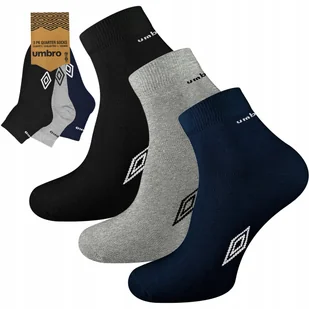 SKARPETY SPORTOWE Umbro Quarter bawełniane ZAKOSTKI 3-PAK - 43-46 - Skarpetki męskie - miniaturka - grafika 1