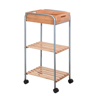 Emako Półka łazienkowa regał na kółkach do łazienki 8719202934595 - Szafki łazienkowe - miniaturka - grafika 2