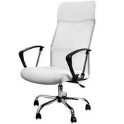 Fotele i krzesła biurowe - Krzesło biurowe Deluxe Białe Z Siatką - miniaturka - grafika 1