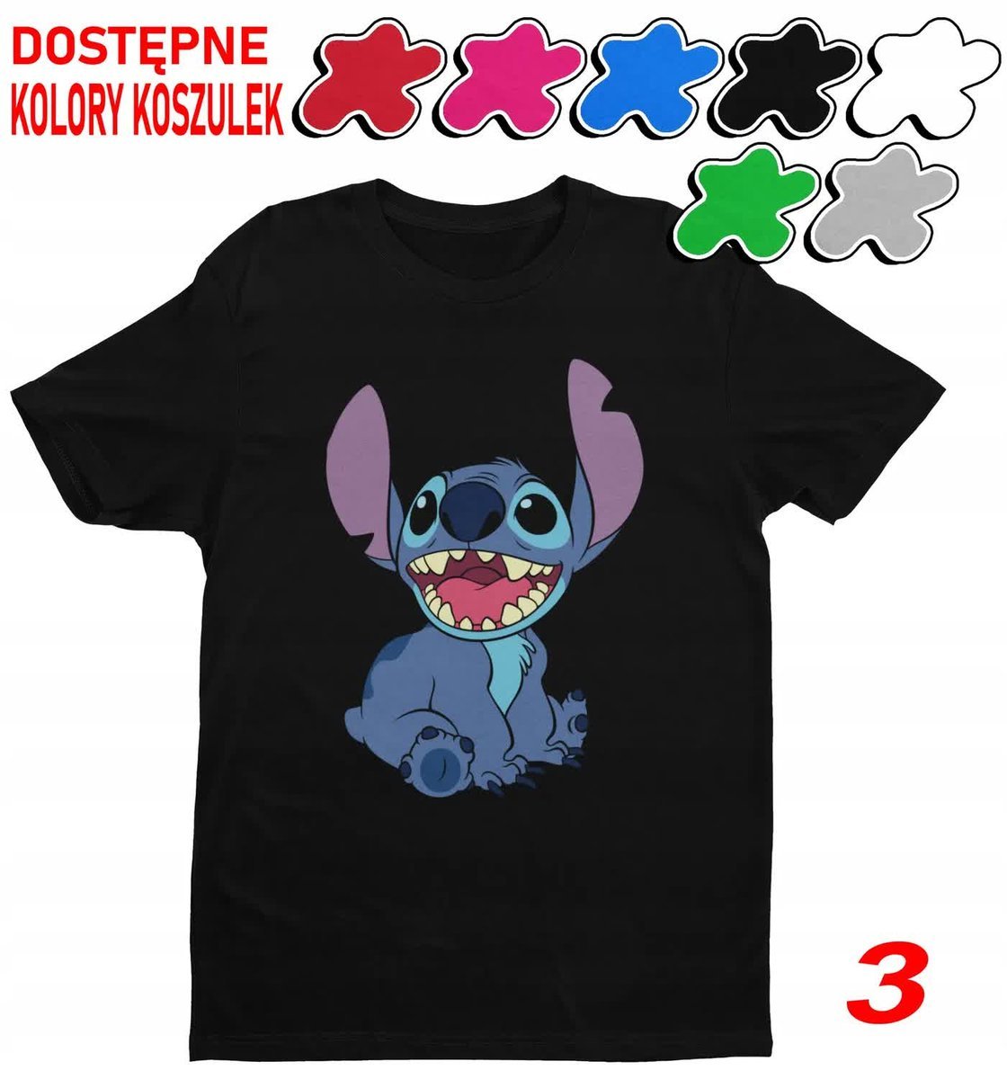 Koszulka Dziecięca Z Nadrukiem Dla Fana Stich Angel Słodziak -M 134-140