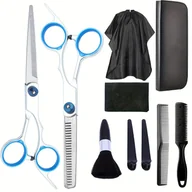 Nożyczki fryzjerskie - TEMU Nożyczki Fryzjerskie Nożyczki do Przerzedzania Włosów Nożyczki do Grzywki Nożyczki do Strzyżenia Specjalne Płaskie Nożyczki Samoprzycinające - miniaturka - grafika 1