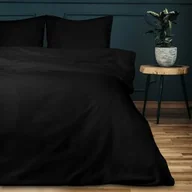 Pościel - Darymex Pościel satynowa 160x200 czarna 04000966 jednobarwna gładka - miniaturka - grafika 1