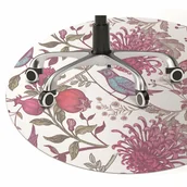 Podnóżki, podpórki, podkładki - Mata na podłogę pod krzesło Ptaki i kwiaty fi100 cm - miniaturka - grafika 1