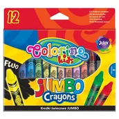 Przybory szkolne - Colorino Kredki świecowe, jumbo, 12 kolorów, - miniaturka - grafika 1