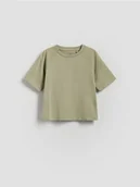 Bluzki dla niemowląt - Reserved - Bawełniany t-shirt - jasnozielony - miniaturka - grafika 1