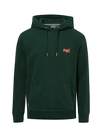 Bluzy męskie - Superdry Męska bluza z kapturem Mężczyźni zielony jednolity, S - miniaturka - grafika 1