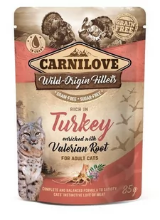 Carnilove Carnilove Cat Turkey & Valerian Mokra karma z indykiem i walerianą 85g - Mokra karma dla kotów - miniaturka - grafika 1