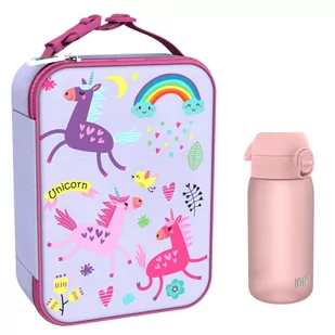 Zestaw śniadaniowy dla dziecka ION8 Unicorns. Lunchbag i bidon 400ml z RECYCLON - Survival - akcesoria - miniaturka - grafika 1