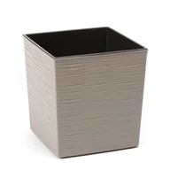 Donice - Doniczka na kwiaty z wkładem dłuto 19 cm, szary - miniaturka - grafika 1