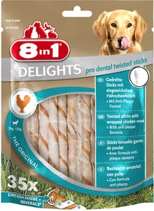 8in1 8in1 Delights różne rodzaje Pro Dental Twisted Sticks 3 x 35 szt - Przysmaki dla psów - miniaturka - grafika 1
