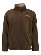 Odzież trekkingowa męska - Geographical Norway Kurtka polarowa "Usine" w kolorze brązowym - miniaturka - grafika 1