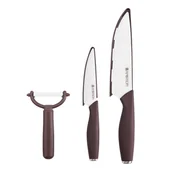 Noże kuchenne - Komplet 2 noży ceramicznych z obieraczką Master Stone AMBITION - miniaturka - grafika 1