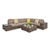 Meble ogrodowe - Narożnik technorattan AVOCADO Brown - miniaturka - grafika 1