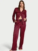 Piżamy damskie - Victoria's Secret Satynowa piżama z długimi rękawami - miniaturka - grafika 1