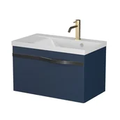 Szafki łazienkowe - Szafka łazienkowa pod umywalkę Krofam Vog 60 cm granatowy mat 159-0103 - miniaturka - grafika 1