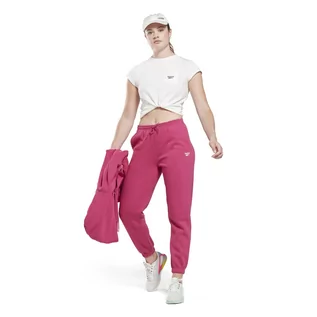Spodnie damskie - Damskie Spodnie REEBOK RI FLEECE JOGGER H54768 – Różowy - grafika 1