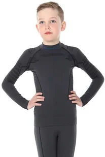 Brubeck Koszulka termoaktywna juniorska THERMO LS13640 Grafit - Koszulki sportowe damskie - miniaturka - grafika 1