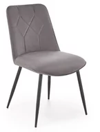 Krzesła - Krzesło tapicerowane K539 szary velvet, na czarnych nogach - miniaturka - grafika 1