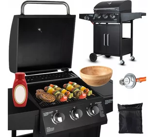 Grill Gazowy Maltec 3+1 Palniki Ogrodowy+Pokrowiec - Grille gazowe - miniaturka - grafika 1