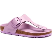 Klapki i japonki damskie - Birkenstock Skórzane japonki GIZEH | narrow fit - miniaturka - grafika 1