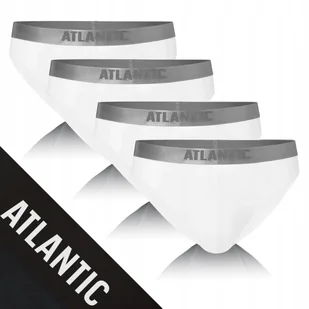 SLIPY MĘSKIE 4-pak bawełniane miękkie sport białe klasyczne Atlantic *S - Majtki męskie - miniaturka - grafika 1