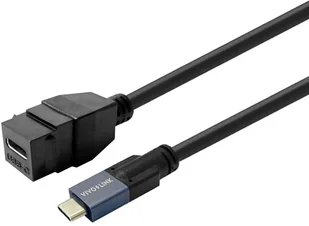 VivoLink Keystone Black USB-C female to male PROKEYUSBCFM1B - Adaptery i przejściówki - miniaturka - grafika 1