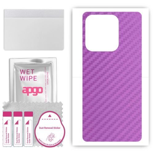 folia naklejka skórka strukturalna na TYŁ do Umidigi A15 Pro 5G - Carbon Fioletowy - apgo SKINS