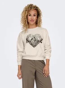 ONLY Bluza w kolorze beżowym - Bluzy damskie - miniaturka - grafika 1