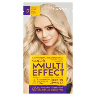 Joanna Multi Effect color Szamponetka koloryzująca Perłowy blond 02 35 g  65985 - Farby do włosów i szampony koloryzujące - miniaturka - grafika 1