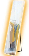 Lustra - HOMCOM Pełnowymiarowe lustro, 150 x 40 cm stojące lustro z oświetleniem LED, 3 kolory światła, lustro ścienne z podstawą, przełącznik dotykowy do sypialni, salonu, przezroczyste - miniaturka - grafika 1