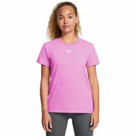 Koszulki sportowe damskie - Damski t-shirt z nadrukiem Under Armour Campus Core Ss - różowy - UNDER ARMOUR - miniaturka - grafika 1