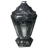 Lampiony i znicze - Znicz szklany kapliczka vigo 44 cm czarny - miniaturka - grafika 1