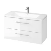 Szafki łazienkowe - Szafka łazienkowa z umywalką Cersanit Larga Como 100 cm biały połysk S801-567 - miniaturka - grafika 1