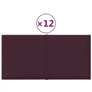 Panele ścienne, 12 szt., fioletowe, 30x15 cm, tkanina, 0,54 m² - Panele ścienne i boazeria - miniaturka - grafika 3