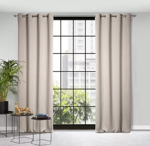Eurofirany, Gotowa zasłona, 140x250 cm, Beżowy - Zasłony - miniaturka - grafika 1
